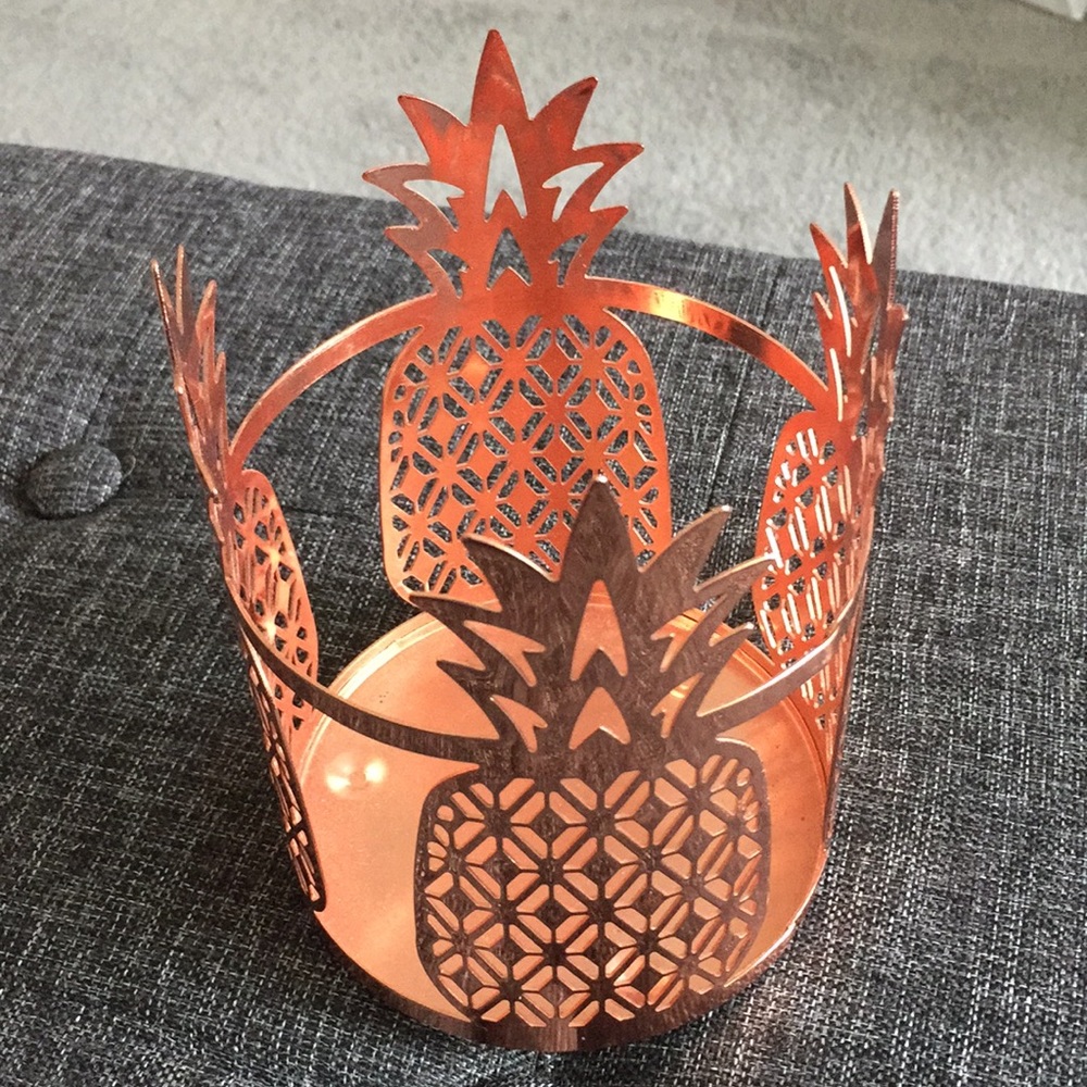 🍍Pineapple🍍 Rose Gold candle holder.